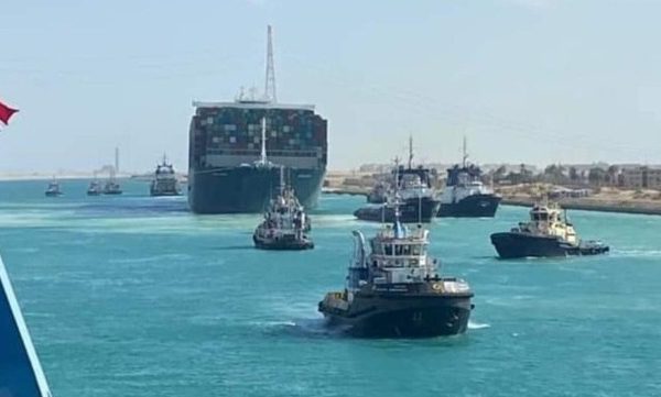 Suez Traffic Resumes After Salvors Refloated Giant Box ship Ever Given